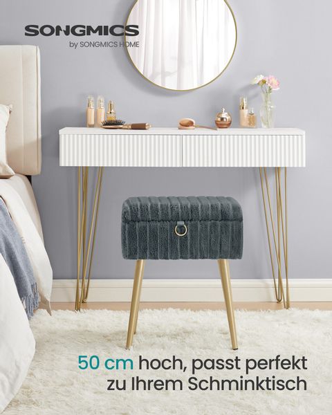 SONGMICS Sitzhocker, Schminktisch-Stuhl, Hocker mit Stauraum, günstig online kaufen