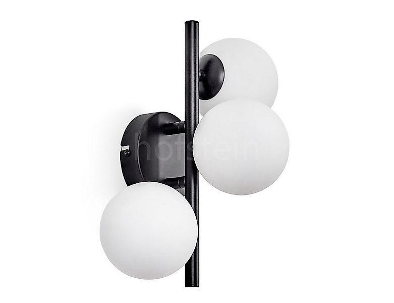 hofstein Wandleuchte Wandlampe aus Metall/Glas in Schwarz/Weiß, ohne Leucht günstig online kaufen