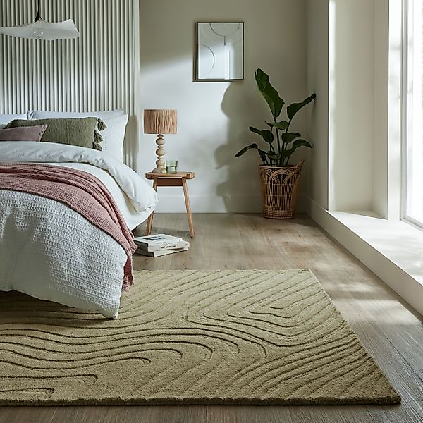 FLAIR RUGS Wollteppich »Mesmerise, abstrakt«, rechteckig, 14 mm Höhe, Wollt günstig online kaufen