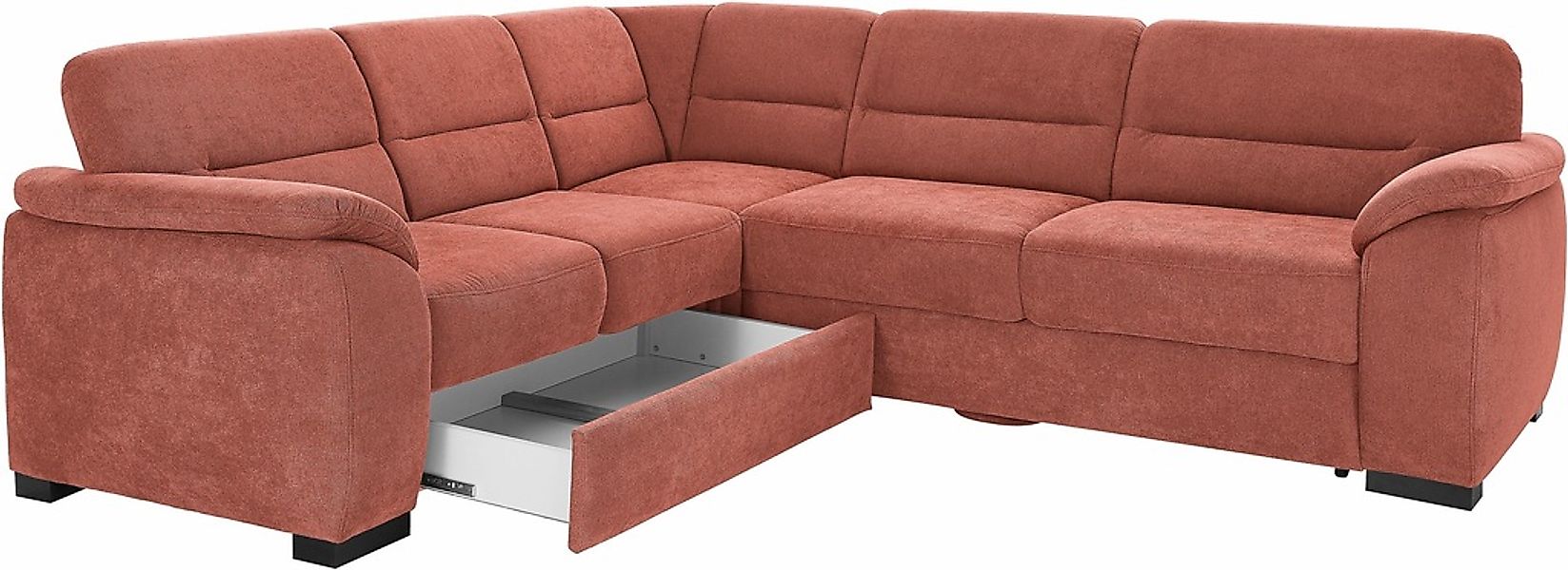 sit&more Ecksofa "Montego L-Form, B: 256cm" wahlweise mit Bettfunktion und günstig online kaufen