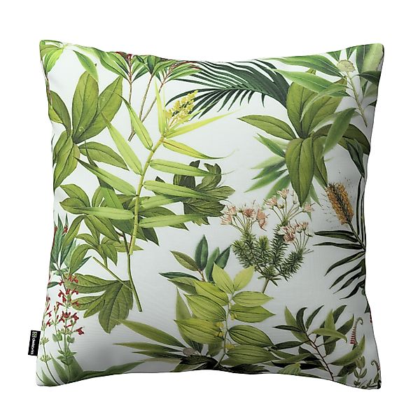 Kissenhülle Mia, grün-weiß, 50 x 50 cm, Flowers (143-69) günstig online kaufen