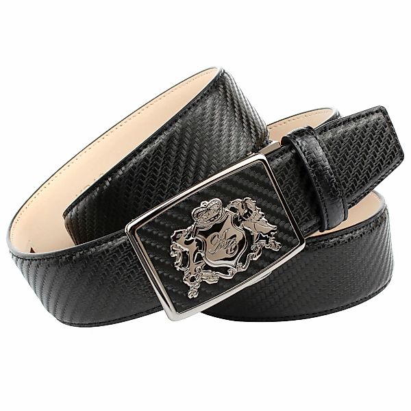 Anthoni Crown Ledergürtel, für Jeans mit Metalllogo günstig online kaufen