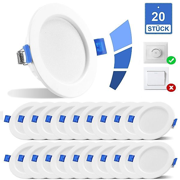 LETGOSPT LED Einbaustrahler 20er Set LED günstig online kaufen