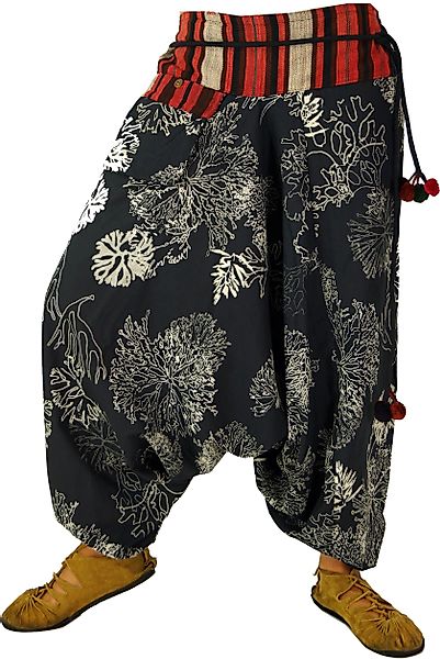 Guru-Shop Relaxhose Bedruckte Haremshose mit breitem günstig online kaufen