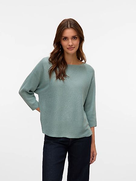 Vero Moda 3/4 Arm-Pullover "VMNORA 3/4 BOATNECK BLOUSE NOOS", mit Fledermau günstig online kaufen