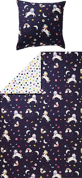 Erwin Müller Kinderbettwäsche Kinder-Wendebettwäsche, Biber, Blumen günstig online kaufen