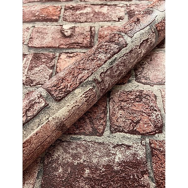 Newroom Vliestapete Odion Red Stein Modern FSC® günstig online kaufen