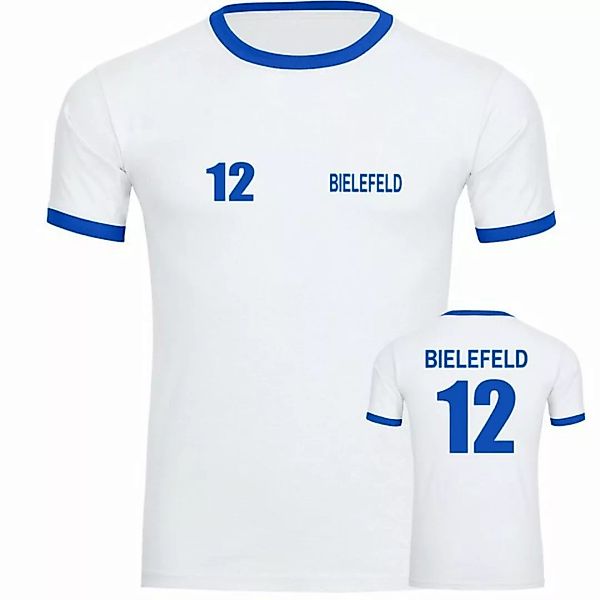 multifanshop T-Shirt Kontrast Bielefeld - Trikot 12 - Männer günstig online kaufen