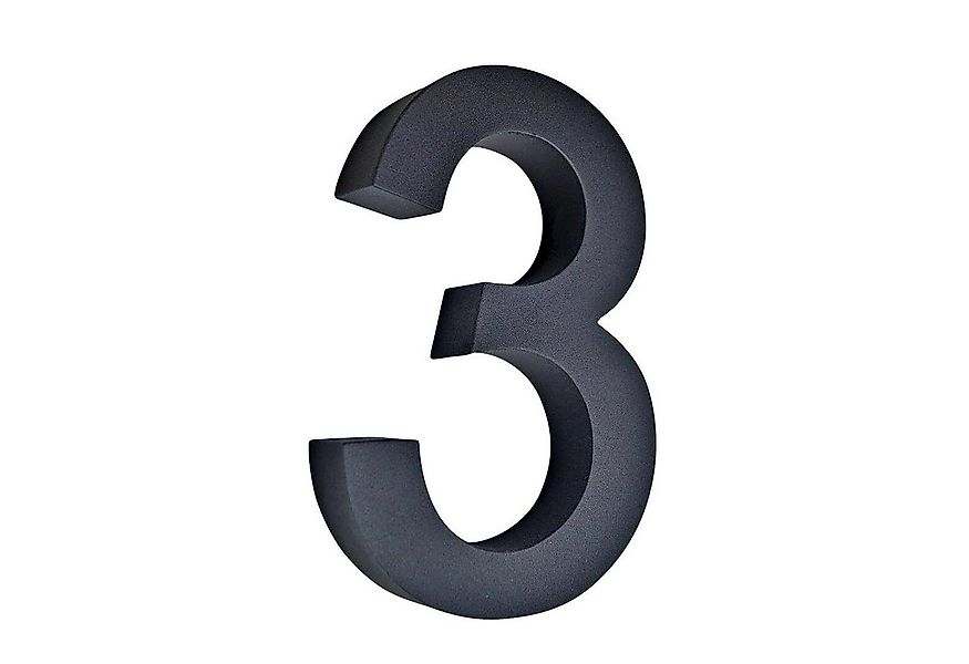 VOSSBACH Hausnummer Edelstahl Hausnummernschild Türnummer Schwarz, 3D Effek günstig online kaufen