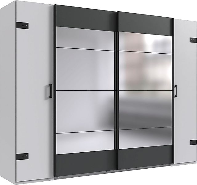 Wimex Schwebetürenschrank Stockholm, Schlafzimmerschrank mit Industrial-Loo günstig online kaufen