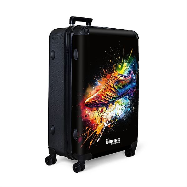 NoBoringSuitcases.com© Hartschalen-Trolley Bunter Fußballschuh 77 cm günstig online kaufen