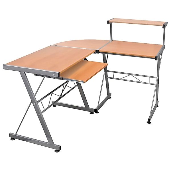 vidaXL Eck-Computertisch Braun 132x112x99 cm Holzwerkstoff 20586 günstig online kaufen