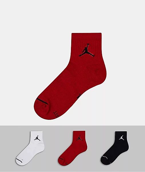 Nike – Jordan Jumpman – 3er-Pack Quarter-Socken mit Logo-Mehrfarbig günstig online kaufen