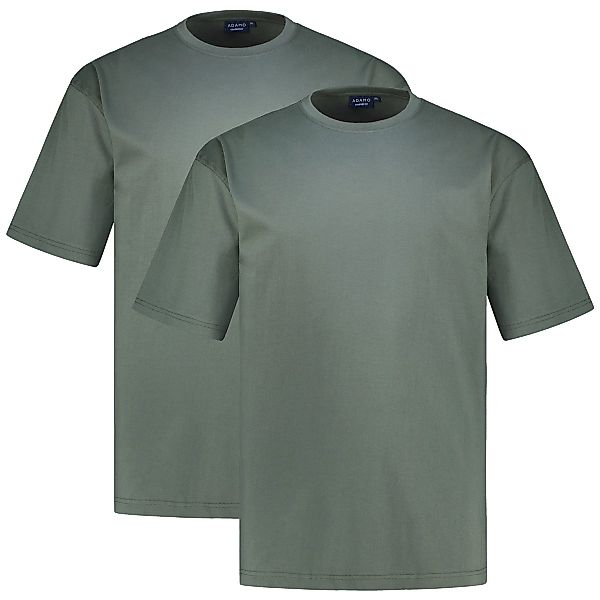 ADAMO Doppelpack T-Shirt aus Baumwolle Farbe oliv Größe: 10XL günstig online kaufen