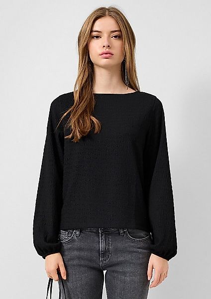 QS Langarmshirt T-Shirt Shirt aus strukturierter Ware günstig online kaufen