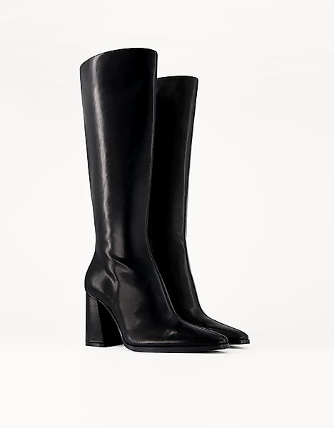 Bershka Stiefel Mit Breitem Absatz Damen 40 Schwarz günstig online kaufen