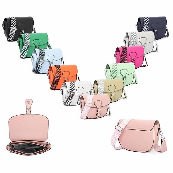 ITALYSHOP24 Schultertasche DAMEN TASCHE MINI Shopper Crossover Bodybag Umhä günstig online kaufen