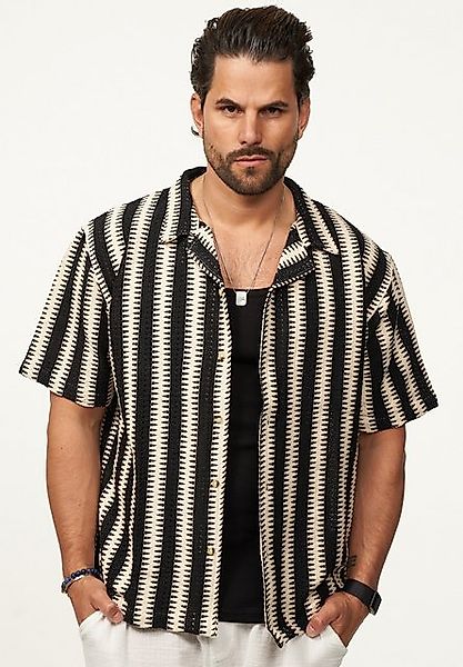 SOULSTAR Kurzarmhemd im Vintage Summer-Look Herren Kurzarm Strick Polo-Hemd günstig online kaufen