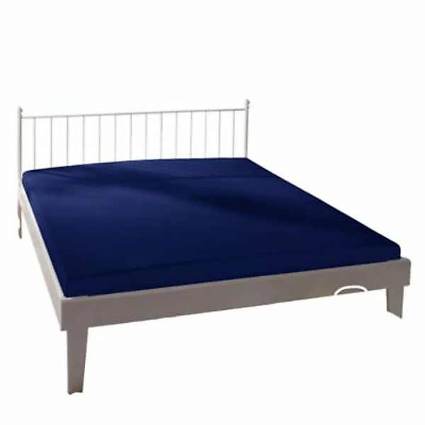 Estella Spannbettlaken Single-Jersey dunkelblau Gr. 120-130 x 200 günstig online kaufen