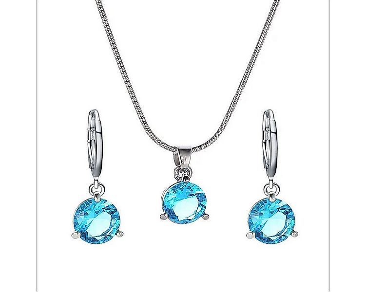 KARMA Schmuckset Damen Schmuckset mit funkelnden Kristallen Silber Rosa Rot günstig online kaufen