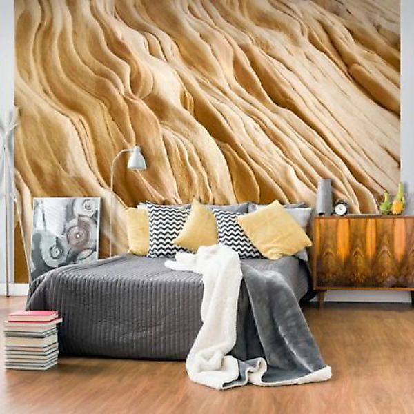 artgeist Fototapete Wavy sandstone forms beige Gr. 300 x 231 günstig online kaufen