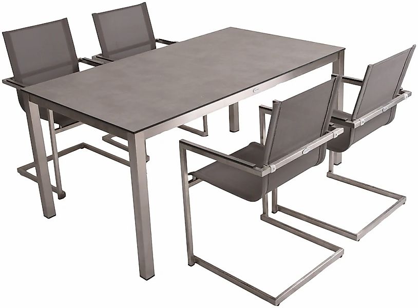 Garden Pleasure Garten-Essgruppe "SIENNA" 5 Stk. tlg. robustes Tischdesign günstig online kaufen