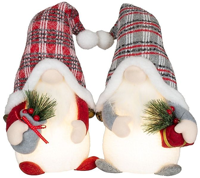 Christmas Paradise Weihnachtsfigur sitzender Wichtel 34cm (48cm) mit Beleuc günstig online kaufen