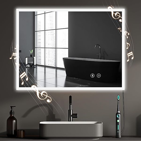 YOLEO Badspiegel Badspiegel mit 3-farbiges Licht, günstig online kaufen