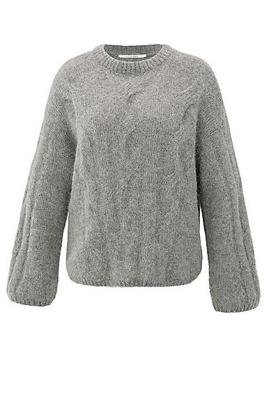 YAYA Rundhalspullover Weicher Zopfmuster-Pullover günstig online kaufen
