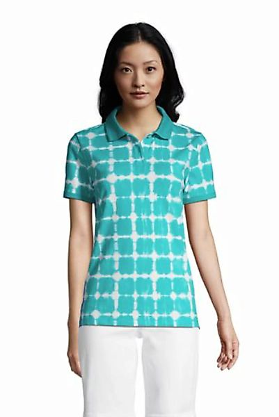 Piqué-Poloshirt, Damen, Größe: 48-50 Normal, Blau, Baumwolle, by Lands' End günstig online kaufen