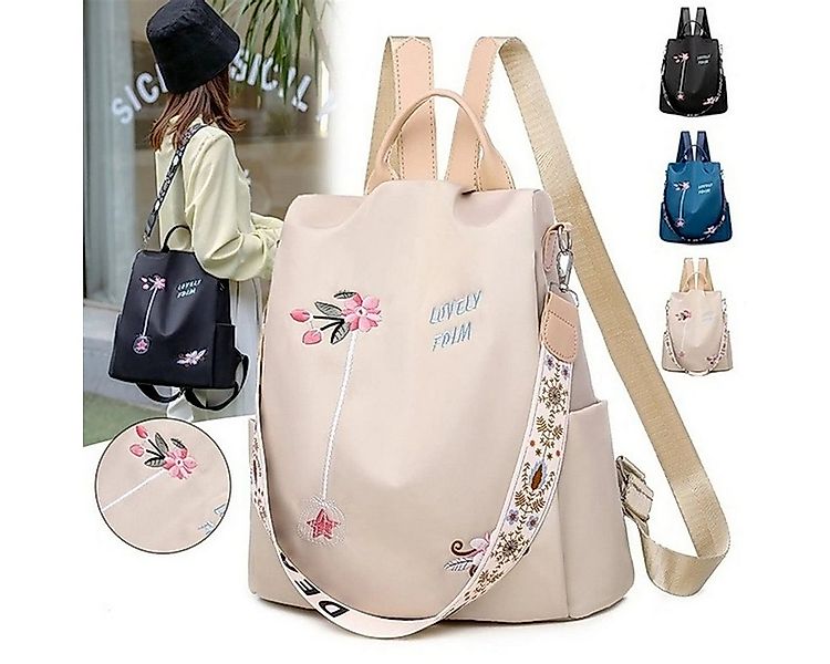 XDeer Daypack Damen-Rucksack mit Blumenstickerei,Wasserdichte Schultasche ( günstig online kaufen