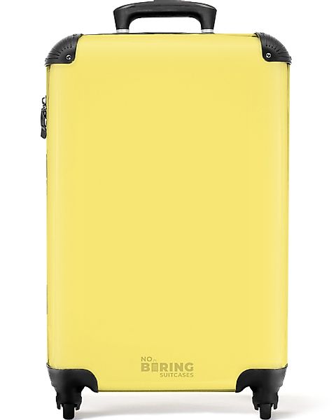 NoBoringSuitcases.com© Hartschalen-Trolley Pastellgelb 55x35x20cm, 4 Rollen günstig online kaufen