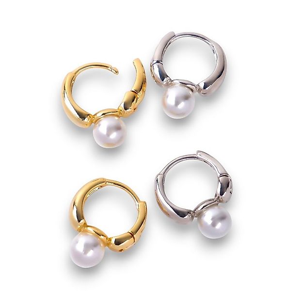 SHELAGO Perlenohrringe - Creolen mit Perlen, Ohrschmuck Perle, Schmuck Gesc günstig online kaufen