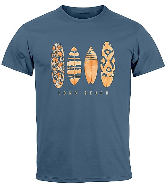 Neverless Print-Shirt Herren T-Shirt Surfing Fashion günstig online kaufen