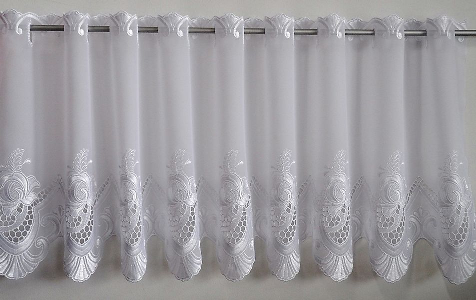 Stickereien Plauen Scheibengardine "Anika" Durchzuglöcher 1 Stk. tlg. vered günstig online kaufen