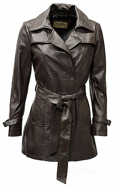 Zimmert Leather Ledermantel Anna Trenchcoat Washed Lammnappa Mantel Mocca B günstig online kaufen