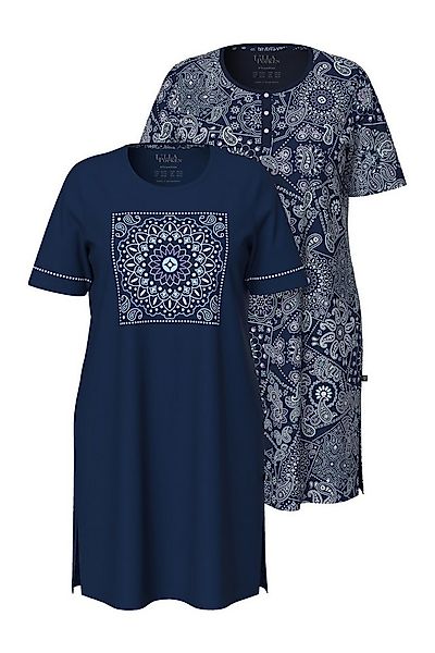 Ulla Popken Bigshirt Bigshirts 2er-Pack Rundhalsausschnitt Halbarm günstig online kaufen