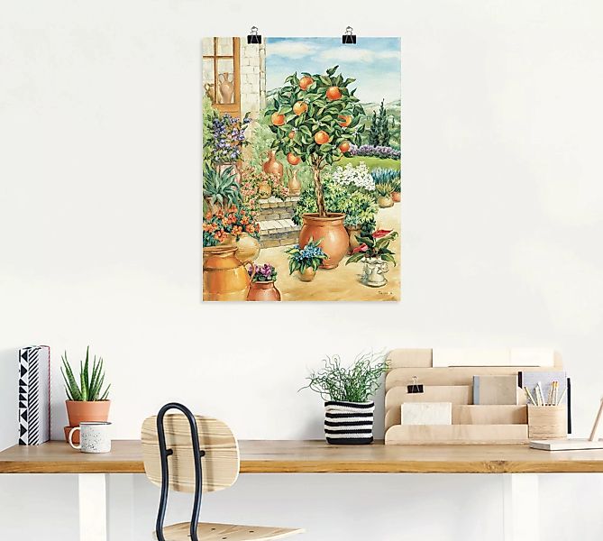 Artland Wandbild "Orangenbaum im Garten", Garten, (1 St.) günstig online kaufen