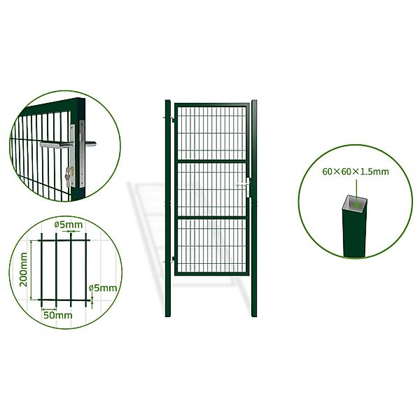 Casanoov Zauntor Metall 1M Razo H 200Cm Grün günstig online kaufen