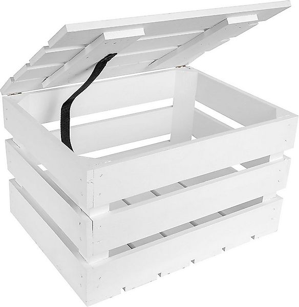 Creative Deco Aufbewahrungsbox Holztruhe Holzkiste mit Deckel Spielzeugkist günstig online kaufen