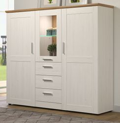 Furn.Design Highboard Cloud (Vitrinenschrank in Pinie günstig online kaufen