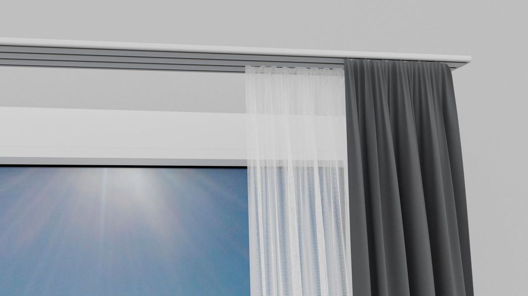 indeko Vorhangschiene "Wendeschiene" 3 läufig-läufig Innenlaufschiene 1- bi günstig online kaufen