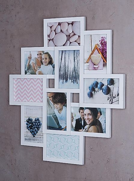 Levandeo® Bilderrahmen Collage, Bilderrahmen weiß 10 günstig online kaufen