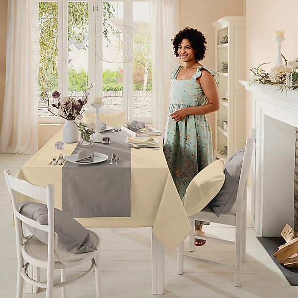 REDBEST Tischdecke Tischdecke "Tulsa", Baumwolle Uni günstig online kaufen