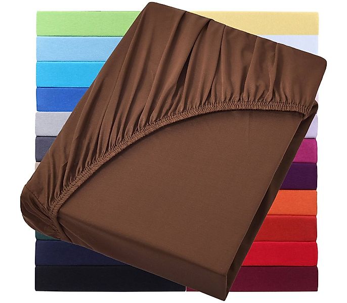 NatureMark Spannbettlaken Jersey Basic Spannbetttuch, 100% Baumwolle, Gummi günstig online kaufen