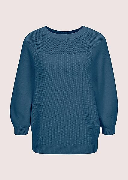 MADELEINE Longpullover "Strickpullover Zeitloser Baumwollpullover mit Perlf günstig online kaufen