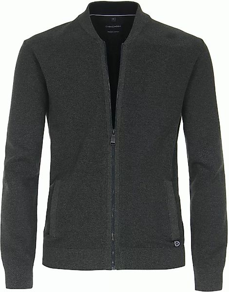 Casa Moda Zip Strickjacke Anthrazit - Größe 3XL günstig online kaufen