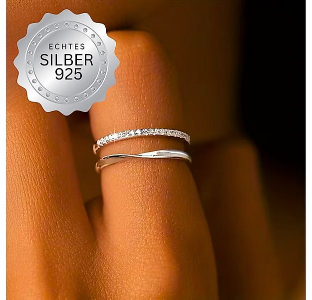 XCOAST Fingerring XCOAST Ring Damen 925 Silber – Infinity Line Unendlichkei günstig online kaufen