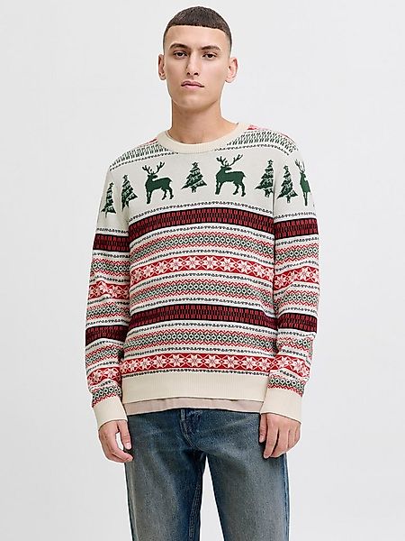 Jack & Jones Strickpullover JJXMAS NOEL KNIT CREW NECK günstig online kaufen