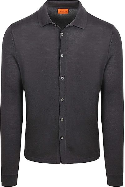 Suitable Cardigan Shirt Merino Anthrazit - Größe M günstig online kaufen